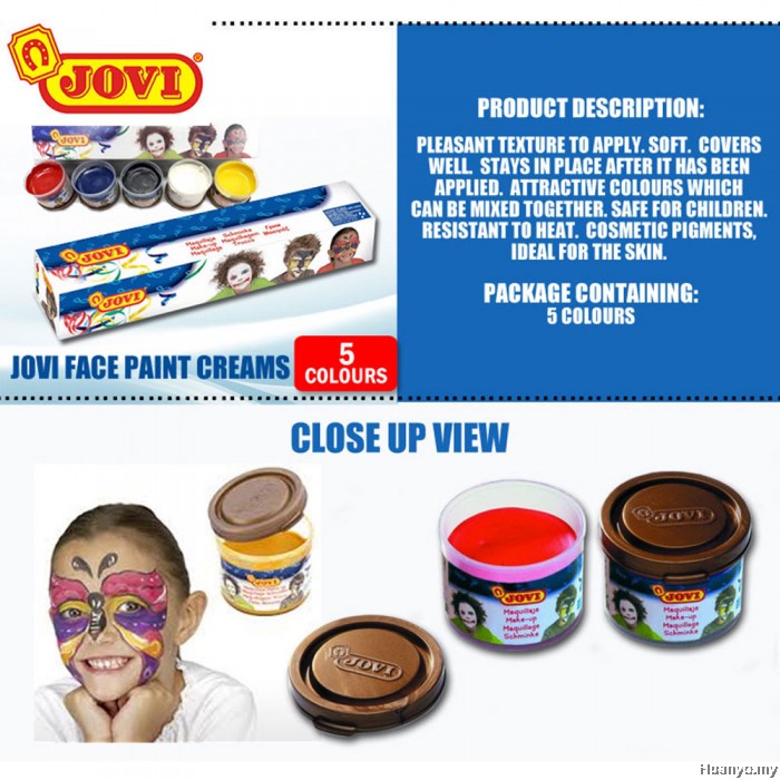 Jovi Face Paint Set (5 Colours X 30ML)