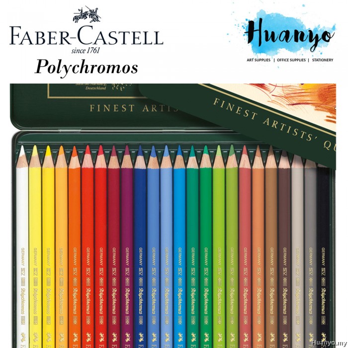 Faber-Castell Polychromos Artist Colour Pencil Tin (Colours of 24)