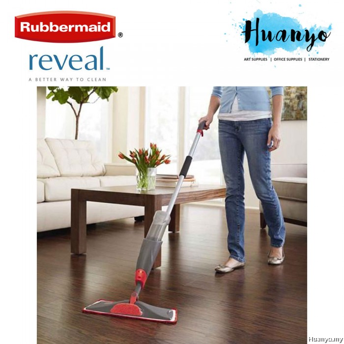 rubbermaid reveal spray microfiber floor mop cleaning kit