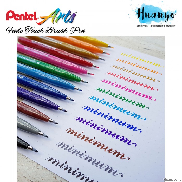 Pentel Fude / Fudemoji Touch Brush Sign Pen (Individual Pcs ...