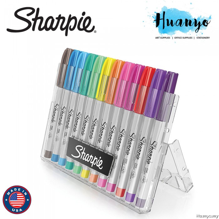 Sharpie Permanent Markers with Storage Case, Ultra Fine Point, Original
