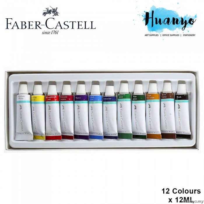 FaberCastell Oil Colours Paint Starter Kit Set (Colours of 12)