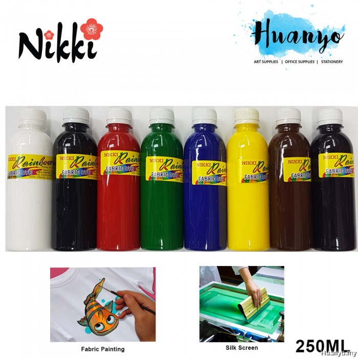 Nikki Rainbow Non Toxic Fabric Paint Dye 250ml