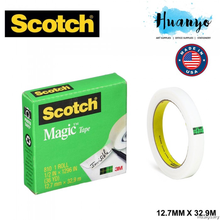 3M Scotch 810 Invisible Adhesive Magic Tape 12.7mm x 33m