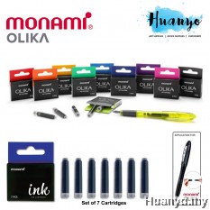 Monami Olika Fountain Pen Ink Cartridge 7 Pcs Refill Set (Per pack)