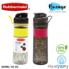 Rubbermaid Design Series BPA Free Plastic Water Drinking Bottle with Grip (600mL)