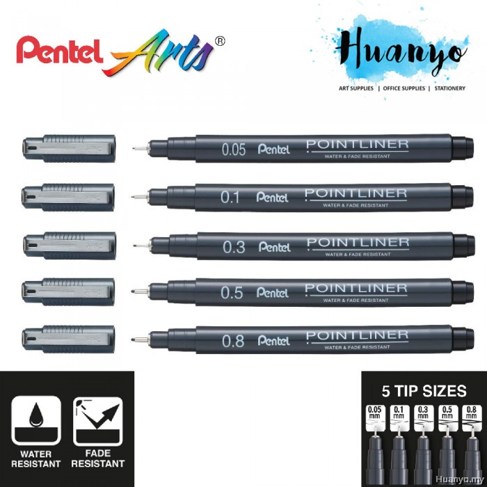 Pentel Pointliner S20P Technical Drawing Drafting Sketching Pen