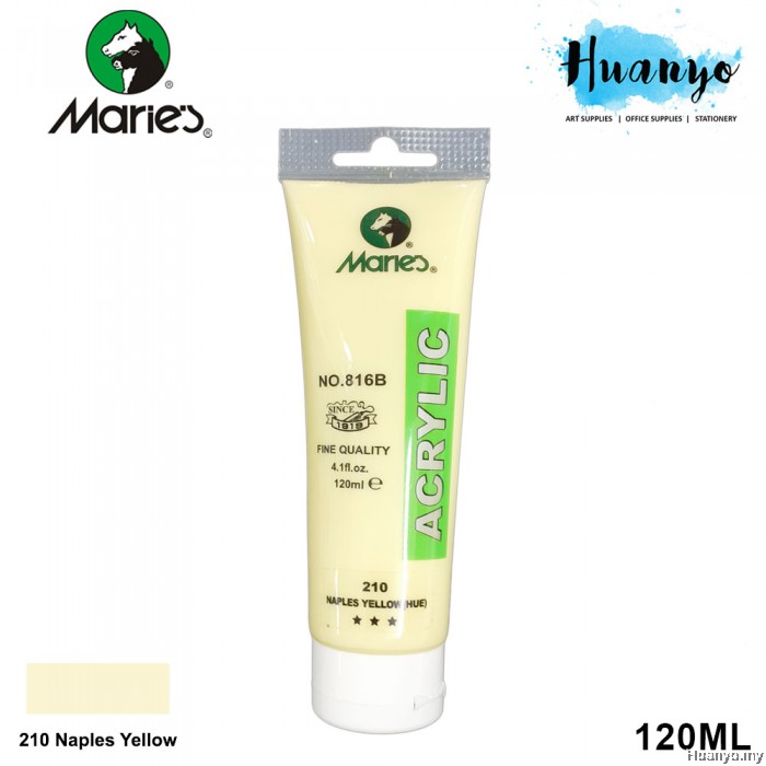 Marie S Acrylic Colour 120ml No 210 Naples Yellow