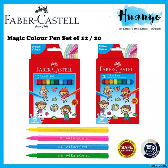 Faber-Castell Fiber Tip Magic Colour Pen (Set of 12 20)