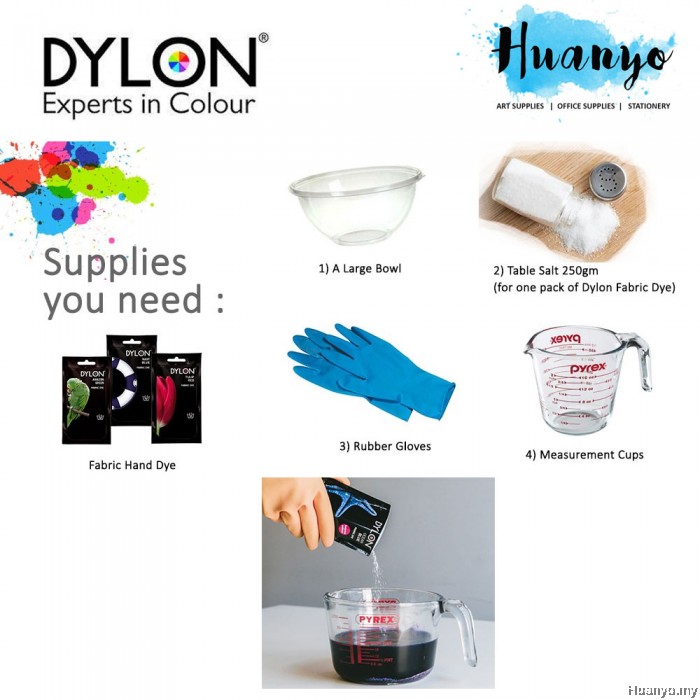 Dylon Fabric Hand Dye 50G (Intense Colour)