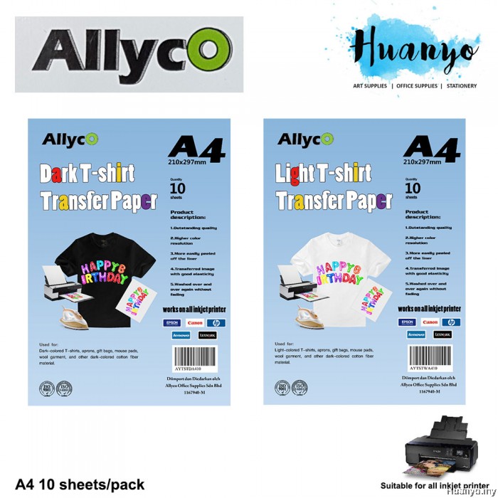 Othmro A4 Heat Transfer Paper - 50 Sheets For Light Color T-Shirts & Cotton Fabric