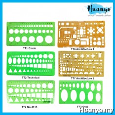 Technical Geometry Design Template Ruler Stencil (Cirlcle, Eclipse, Architect, Chemistry, Electronic, Military))