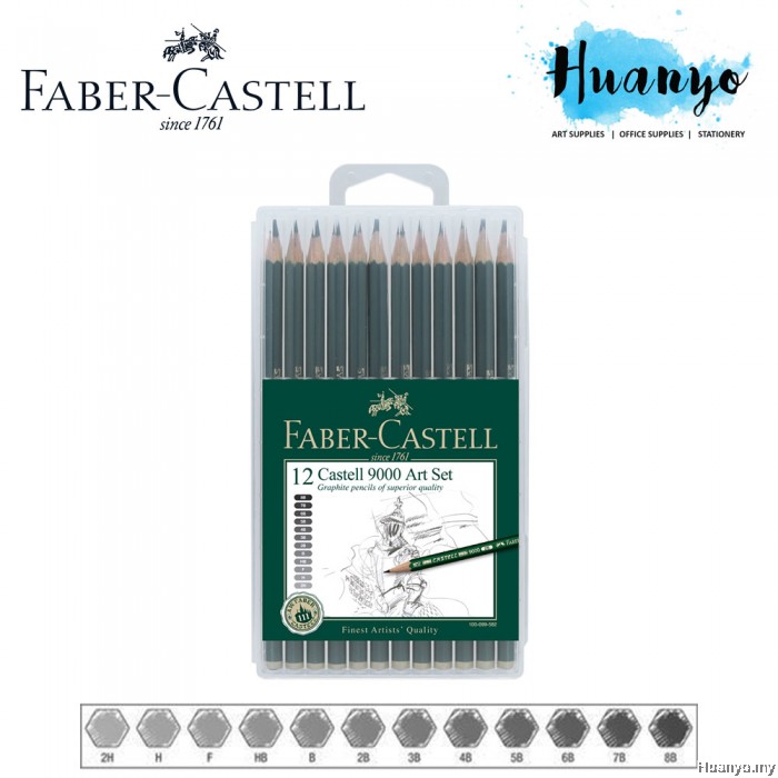 Faber-Castell 9000 Drawing and Sketching Graphite Pencils Set