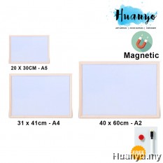 Sanko Star Natural Wooden Frame Portable Thin Magnetic White Board (A4/A3/A2 Size, 20 x 30 / 31 x 41 / 40 x 60 CM)