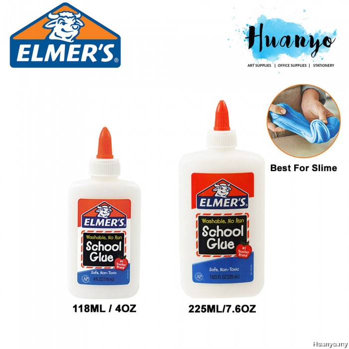 Elmer's Non Toxic Washable School White PVA Glue (Best for Slime