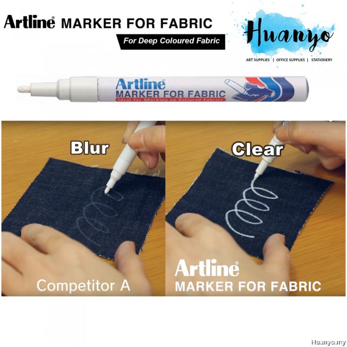 Artline White Pastel Colour Fabric T Shirt Marker For Dark