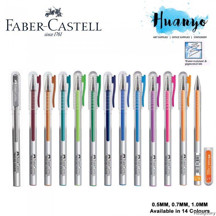 True Gel Faber Castell Refills Faber-Castell Water Resistant Ink True Gel  Colour Pen