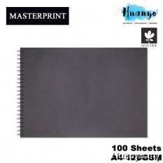 Masterprint Acid Free Wire O Wire-O Hard Cover Sketch Book A4 Landscape 115gsm/100 sheets