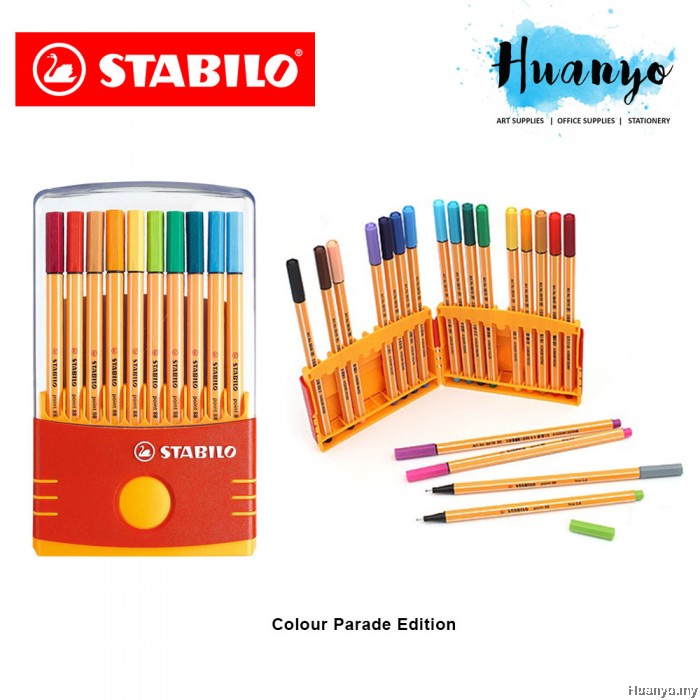 STABILO Point 88 Fineliner, Zebrui Box, Etui Van 20 Stuks In Geassorteerde Kleuren 2