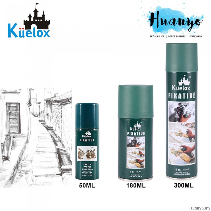 RESTOCK] Fixative Spray by KUELOX - Fix your drawing with the KUELOX fixative  spray to protect your artwork from smearing! - Get it now…