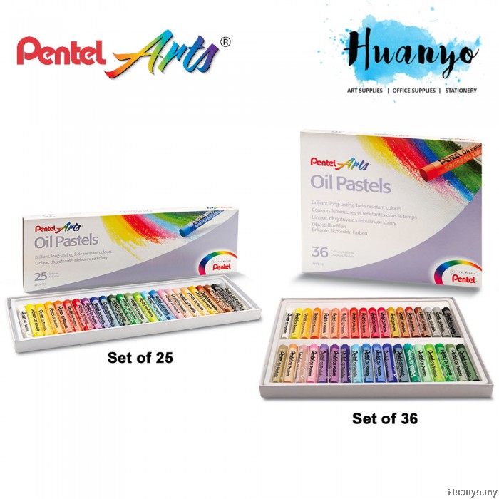 Pentel Arts Oil Pastels Colour (Set of 12 / 16 / 25 / 36 / 50 Color)