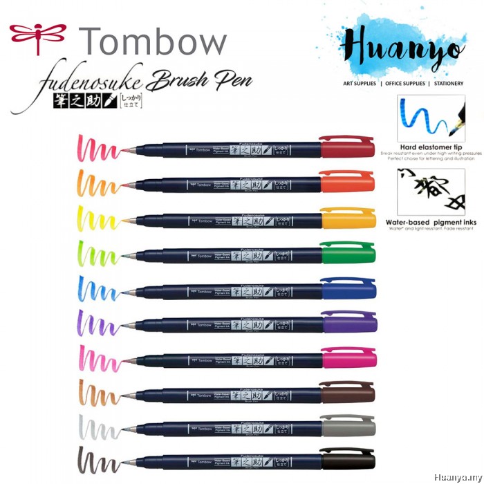 Tombow fudenosuke calligraphy brush pens clearance