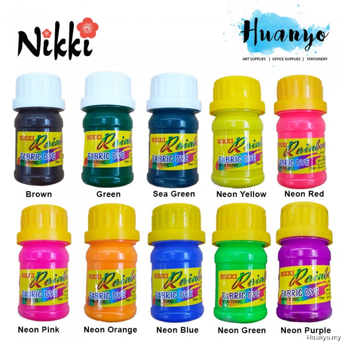 NIKKI Rainbow Non Toxic Fabric Paint Dye (75ML)