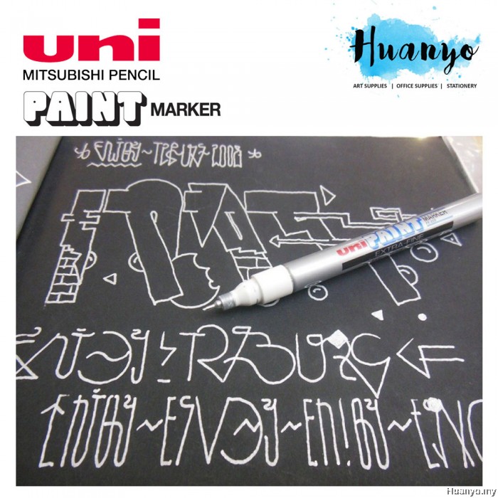 Uni Paint Marker PX 203 0.8MM Extra Fine Tip (Per Pcs, Gold / Silver
