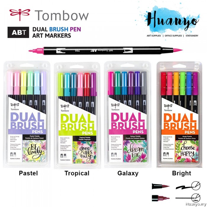 Tombow ABT Dual Tips Drawing Calligraphy Brush Pen Pallete