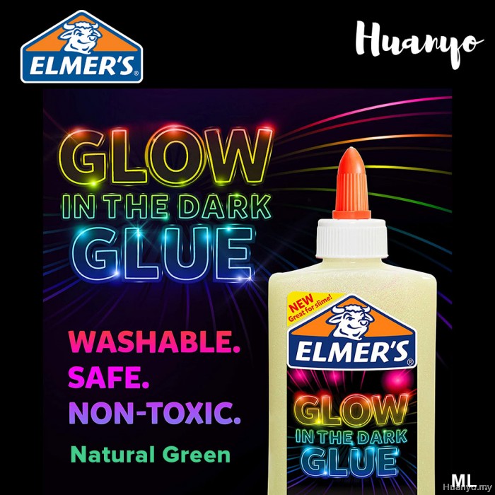 Elmer's Non Toxic Washable Glow in the Dark Glue (Best for Slime