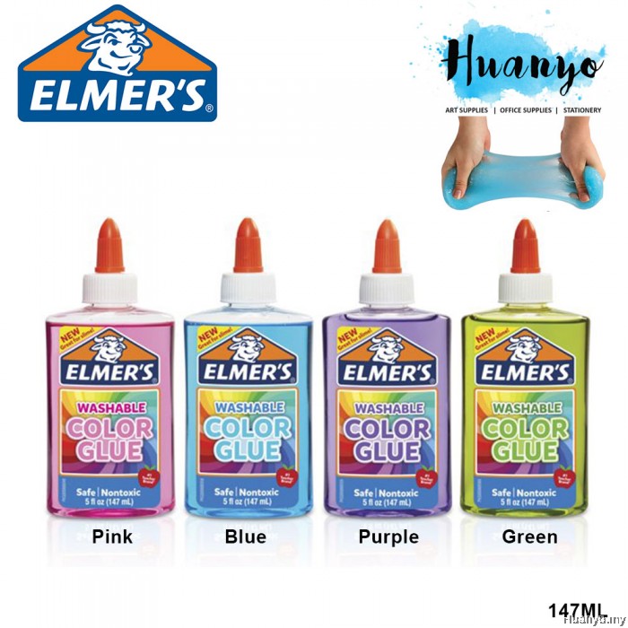 Elmer's Non Toxic Washable Translucent Colour Clear Glue (Best for
