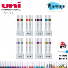 Uni Emott Fineliner Colour Sign Pen 0.4MM (Set of 5, Vivid/Passion/Vintage/Island/Candy Pop/Floral/Nature/Retro Color)