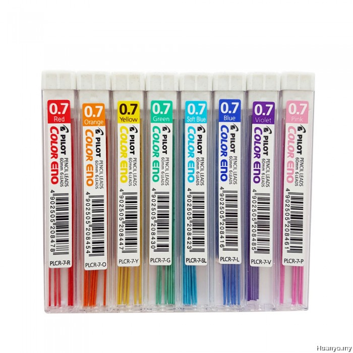 Pilot Color Eno Erasable Mechanical Pencils 0.7MM (Set of 8, Free 2 pcs