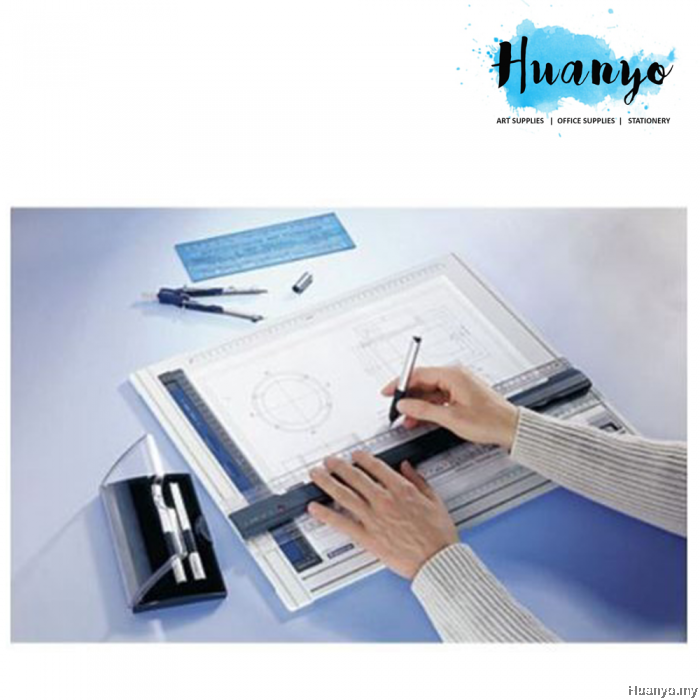 Technical Drawing Board Set With Detachable Ruler ( A3, White)