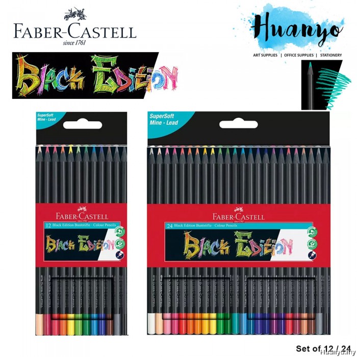 Faber Castell Classic Colour Pencils ( Slim-Flexi Case ) 12 Col / 24