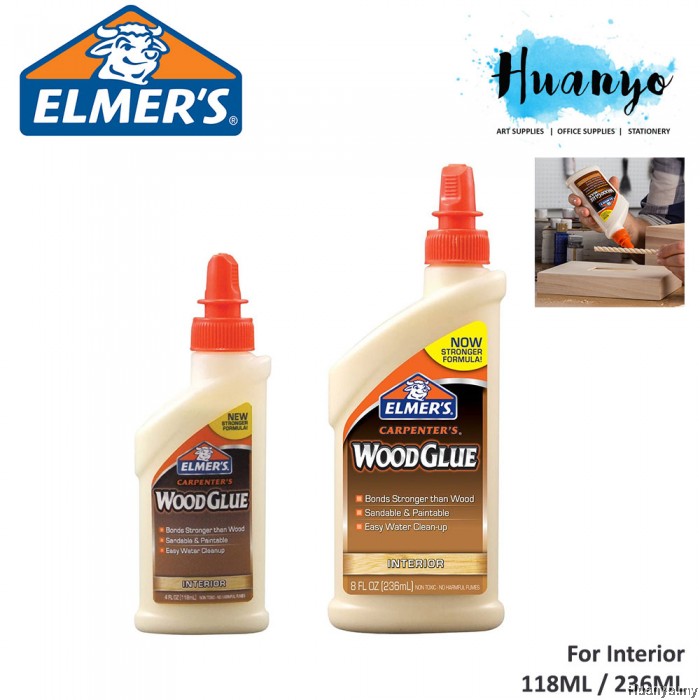 Elmer's Carpenter Interior Wood Glue Hardware Adhesive 118ML/236ML