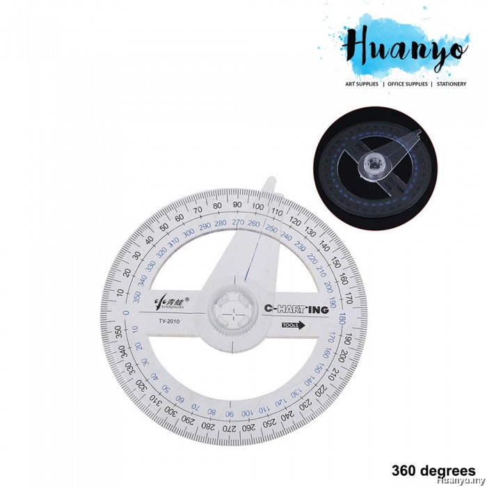 Math Geometry Geometric Protractor Ruler 360 degrees Angle Measurement ...