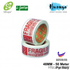 SB Tape Sweettape OPP Fragile Tape 48MM (50 Meter Length, Per Roll)