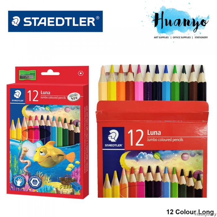 Staedtler Luna Jumbo Permanent Colour Pencil (12S / 12L / 24L Color Set
