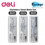 Deli Stainless Steel Bofa Compass Geometry Set (Model No. 8603 / 8604/ 8605)