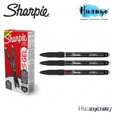 Sharpie S-Gel Retractable Rubber Grip Gel Pen (0.5 / 0.7MM, Black/Blue/Red Ink)
