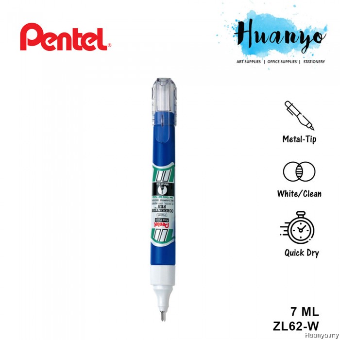 Pentel Correction Pen Metal Tip Extra Fine Fine Point ML/
