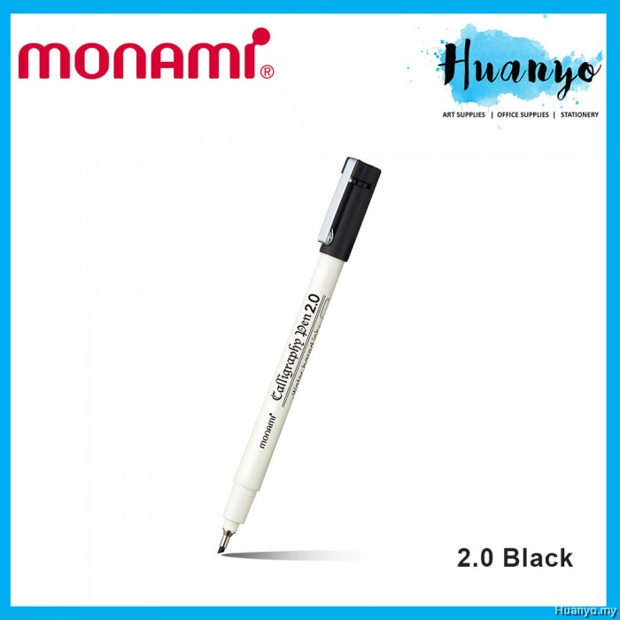 Monami Calligraphy Khat Arabic Jawi Pen (Flat/Chisel Tip 1.0MM, 2.0MM