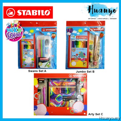 Stabilo Back To School Swans/Jumbo/Arty Colour Pencil Value Pack Gift Set