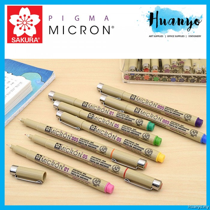 Sakura Pigma Micron Technical Drawing Pen Colour Ink (Size 01/05
