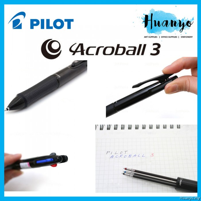 Pilot Acroball 3 / 4 Multi Color Ballpoint Pen, 0.7mm, + 4 Color Ink ...
