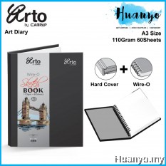 Campap Arto Fabriano Wire O Hard Cover Mixed Media Portrait Sketch Book (A5  / A4, 250gsm, 30 Sheets)