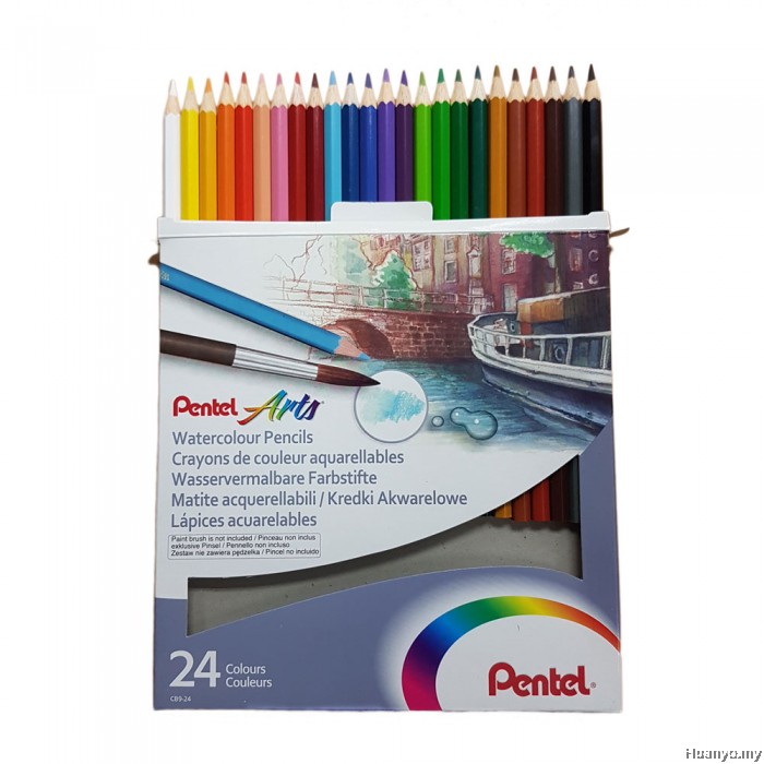 Pentel Arts Watercolour Pencils (Set of 24)