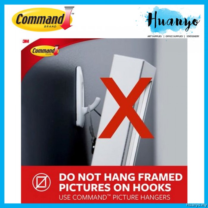 3M Command Large/Jumbo White Canvas Picture Hanger Damage Free