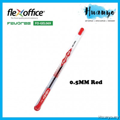 FlexOffice Favoree Stick Gel Pen (Per PCS) Black/Blue/Red 0.5/0.7MM 中性水笔 FO-GEL069